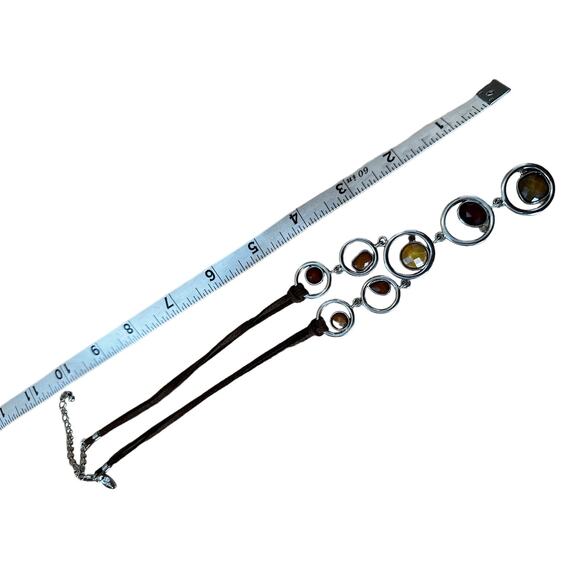 Lia Sophia Brown Leather Cord Necklace - Picture 4 of 6